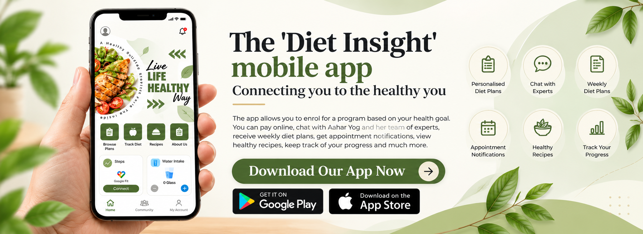 Diet Insight wellness app by Aahar Yog