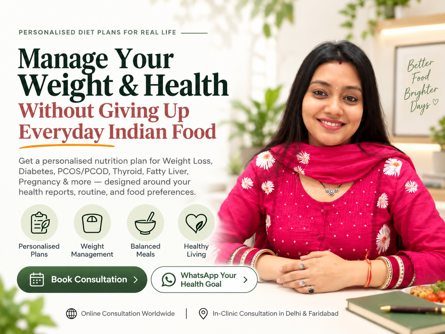 Book Your Diet Consultation with Dt. Misha Bansal in Delhi & Faridabad